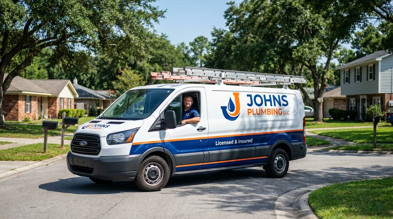 Johns Plumbing LLC service van in Skippack, PA